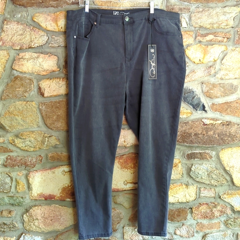 Diane Gilman gray stretch jeans
